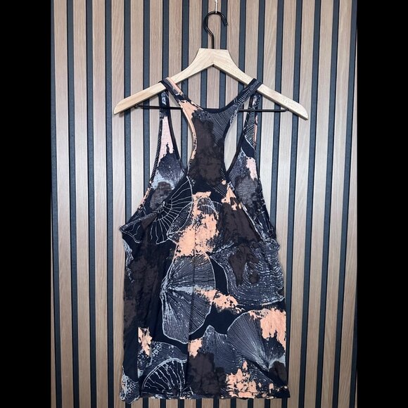 Cheap Monday Tank Top Small Womens Black Shamika Racer Back Abstract Printed - Picture 2 of 7